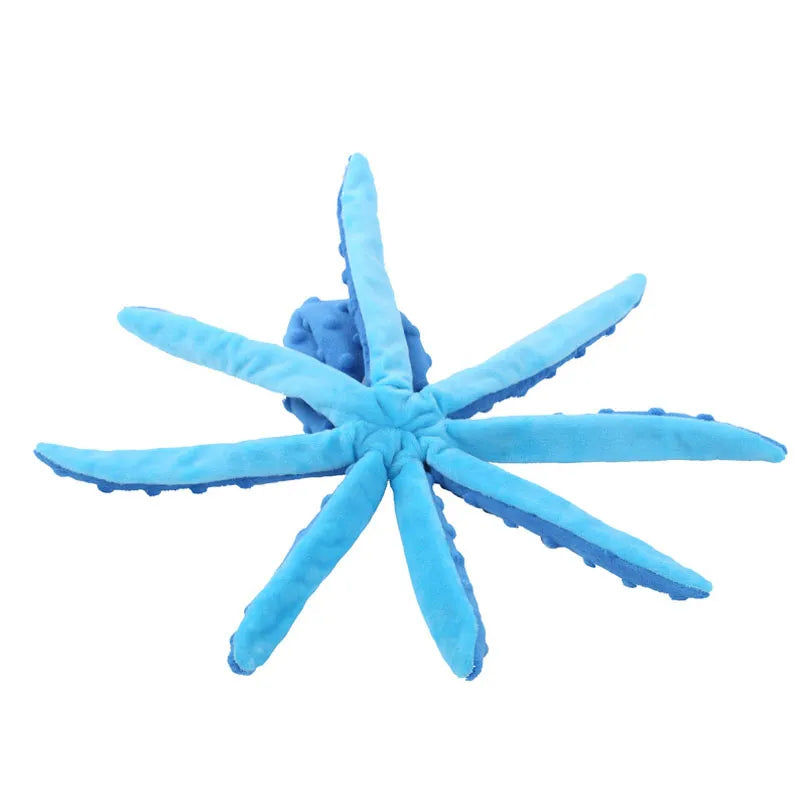 Pet Octopus Shell Interactive Plush Toy for Cats and Dogs: Fun Voice Function & Teeth Cleaning  petlums.com   