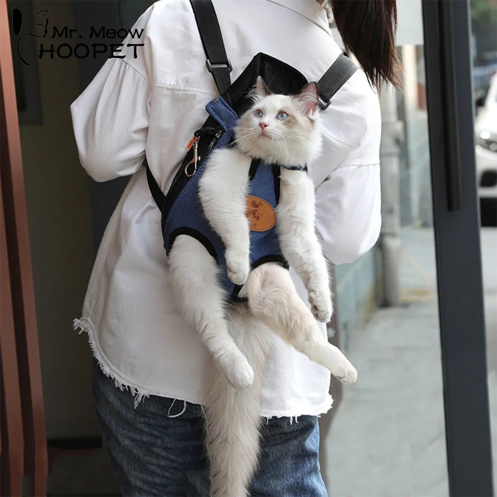 Pet Carrier Backpack: Stylish & Breathable Travel Bag for Cats & Small Dogs  petlums.com   