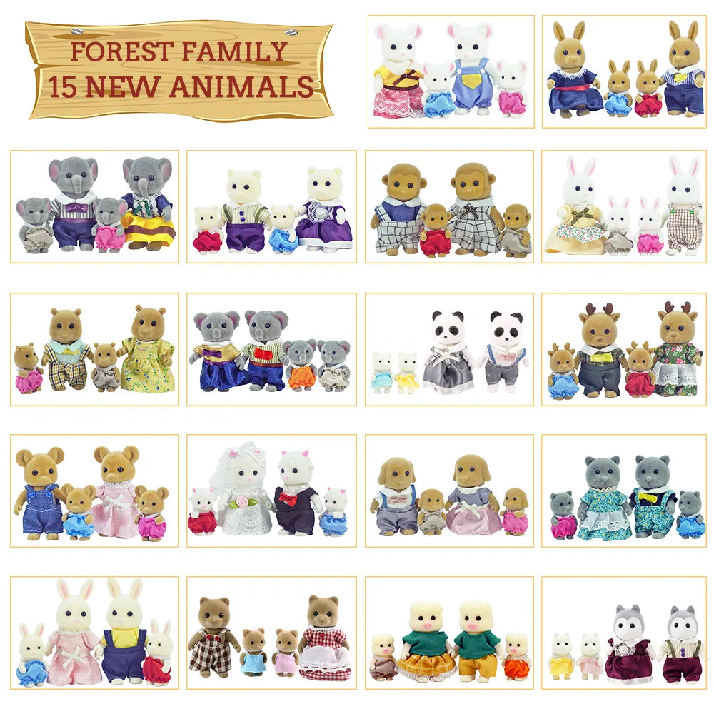 Simulation Forest Reindeer Family Dollhouse Playset & Accessories  petlums.com   