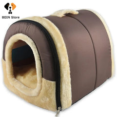 Soft Cozy Dog Cave Bed with Removable Cushion: Warm Nest for Pets