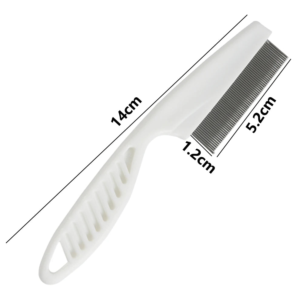 Stainless Steel Comfort Pet Flea Comb: Grooming Tool for Cat Dog Hair  petlums.com   