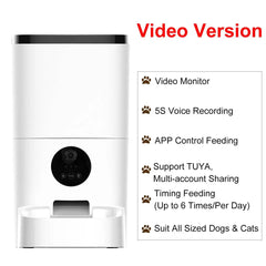 Smart Pet Feeder with HD Camera & Voice Recorder: APP Controlled Timing & Large Capacity