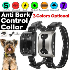 Pet Dog Bark Control Collar: Stop Barking, Rechargeable Waterproof Ultrasonic