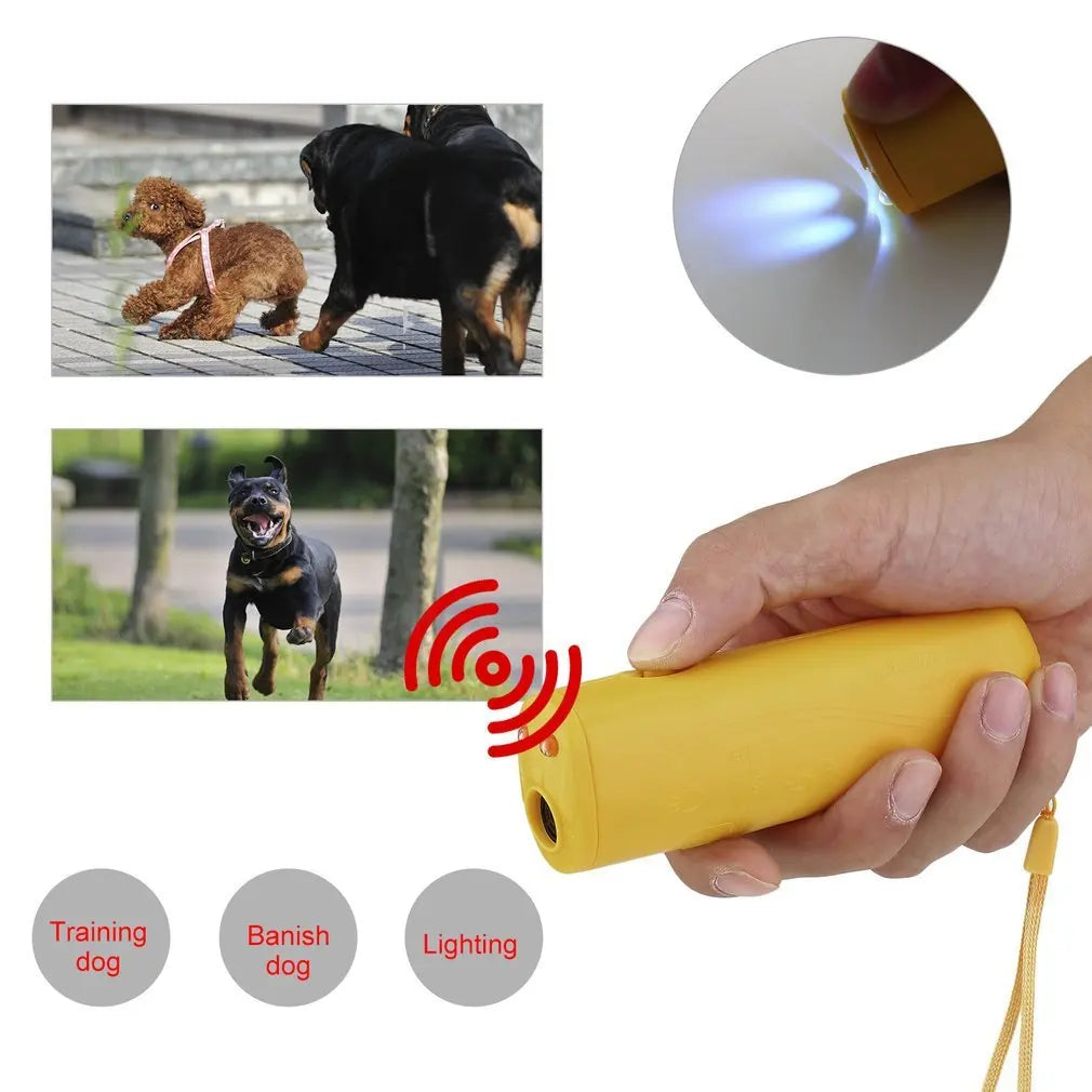 Anti Barking Ultrasonic Dog Trainer with LED Light - Obedience and Behavior Control  petlums.com   