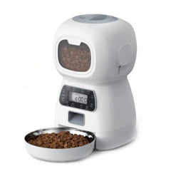 Automatic Pet Feeder Smart Food Dispenser - Stainless Steel Bowl & Timer