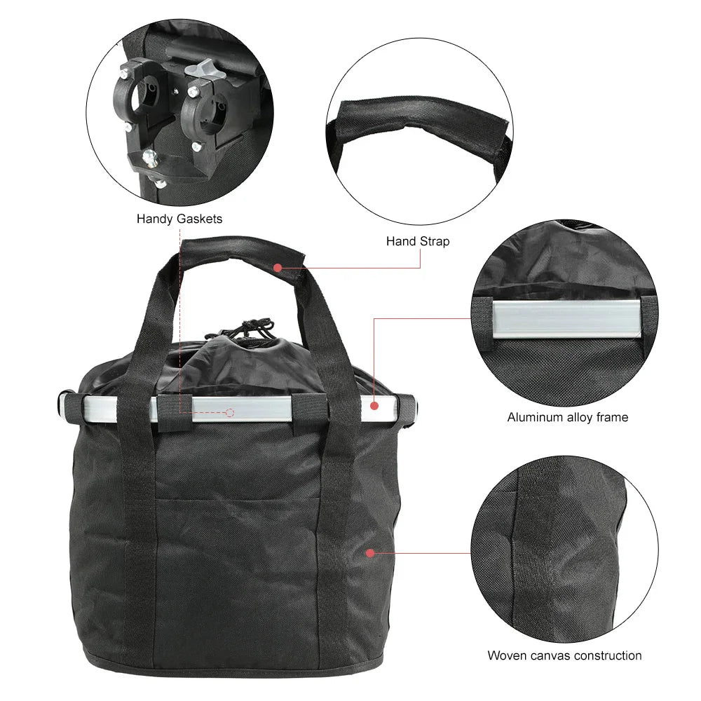 Lixada Bike Front Bag: Durable Aluminum Pet Carrier & Storage Companion  petlums.com   