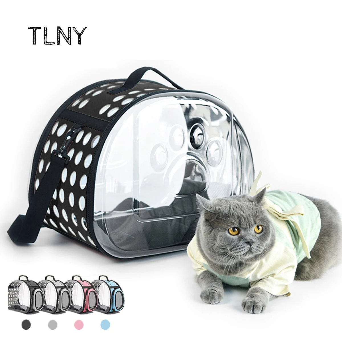 Cat Space Capsule Transparent Pet Carrier Bag Breathable Backpack Handbag  petlums.com   