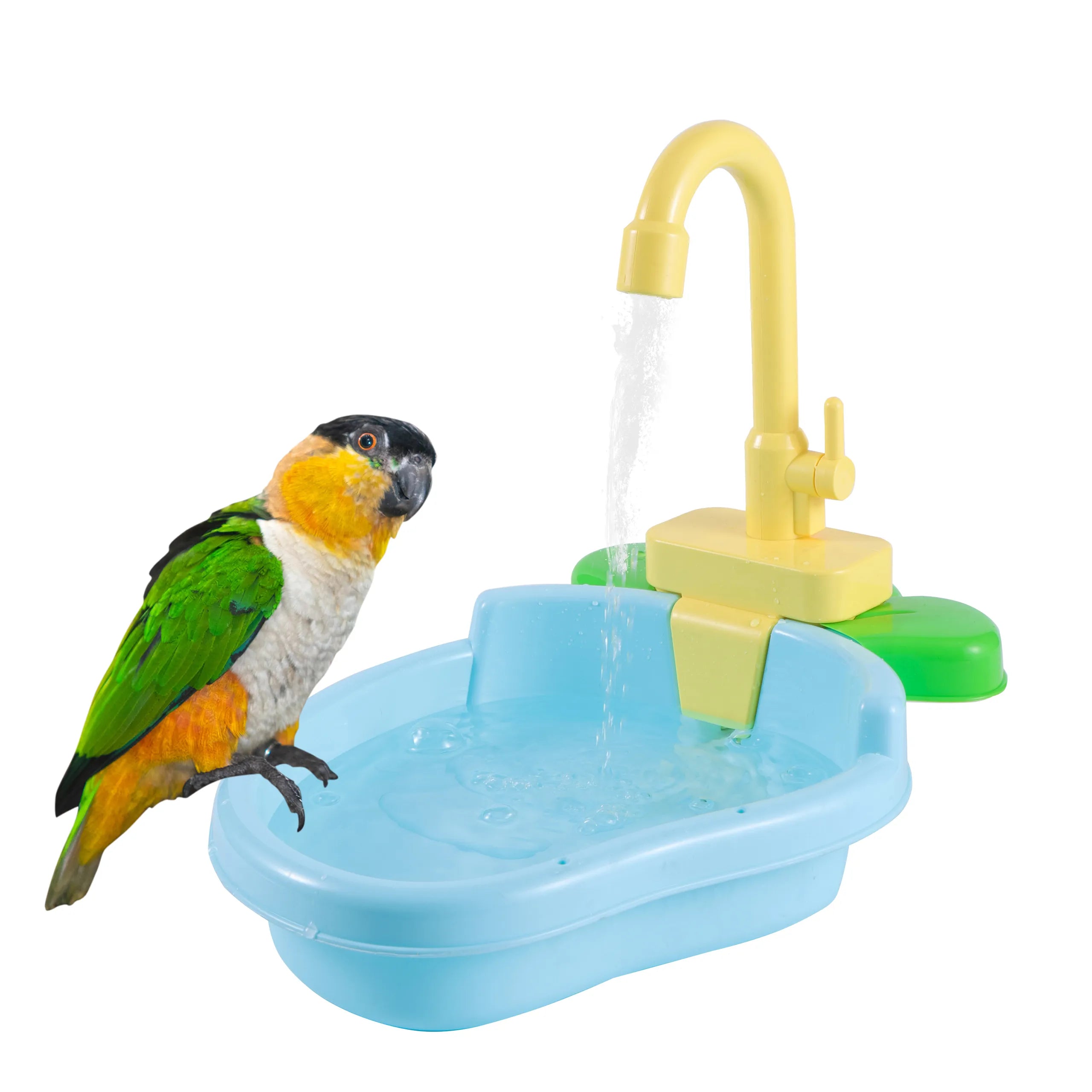 Parrot Perch Shower Bird Bath Basin & Toy - Healthy Bird Bathing  petlums.com   