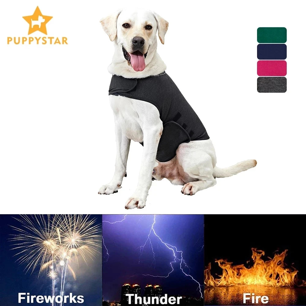 Anxiety Relief Dog Vest: Calming Reflective Thunder Shirt  petlums.com   