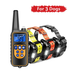 Electric Dog Training Collar with Remote Control: Waterproof Rechargeable Bark Control & Behavior Correction
