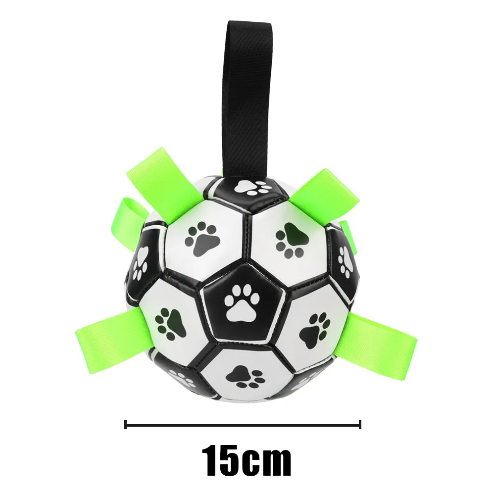 Pet Football Interactive Chew Toy with Grab Tabs - Dog Training & Play Ball  petlums.com   