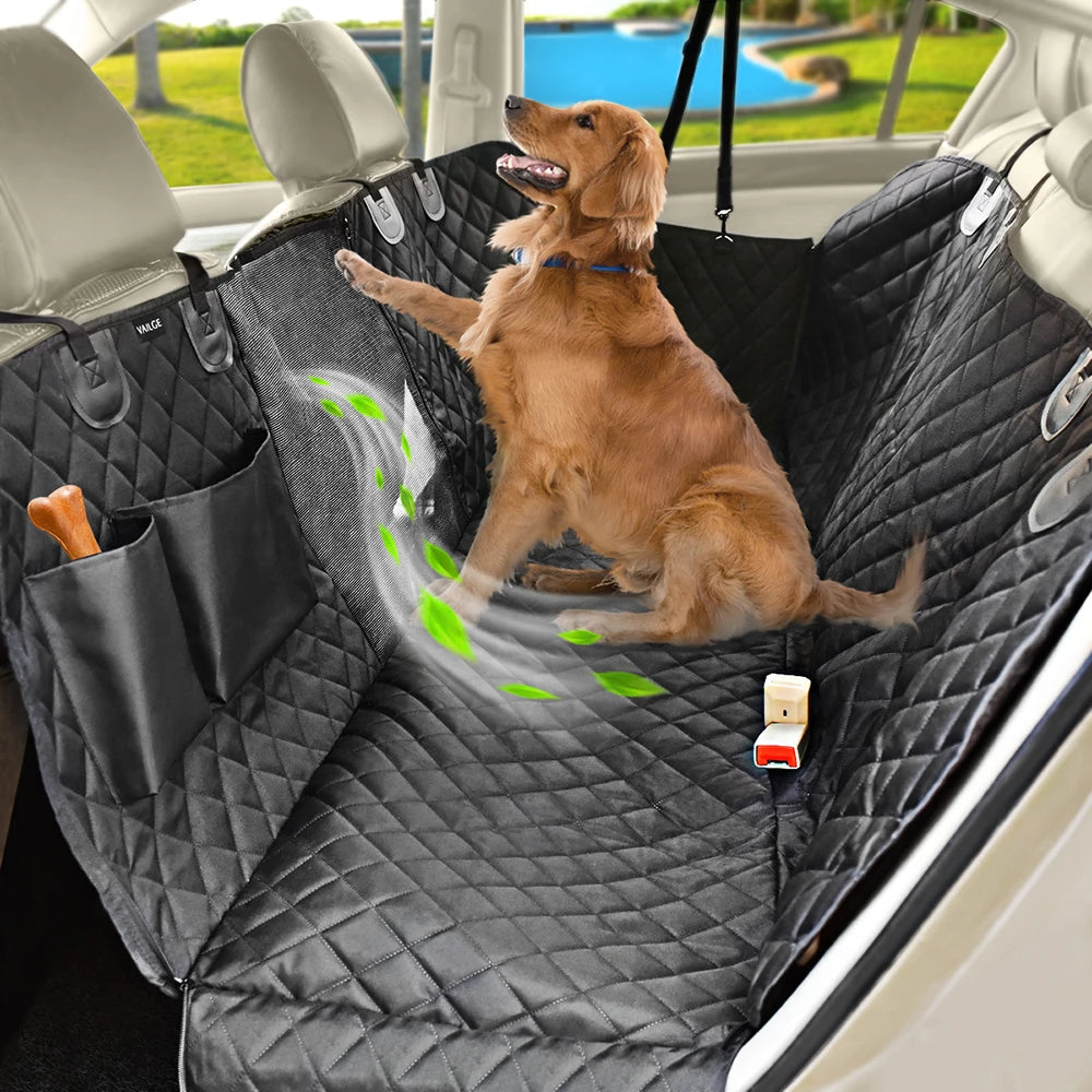 Dog Car Seat Cover: Waterproof Rear Pet Travel Mat Hammock Protector  petlums.com   