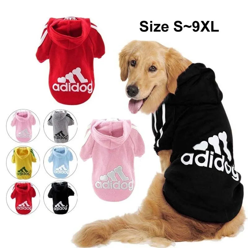 Winter Dog Adidog Sport Hoodies: Stylish Warm Clothing for Pets  My Store   