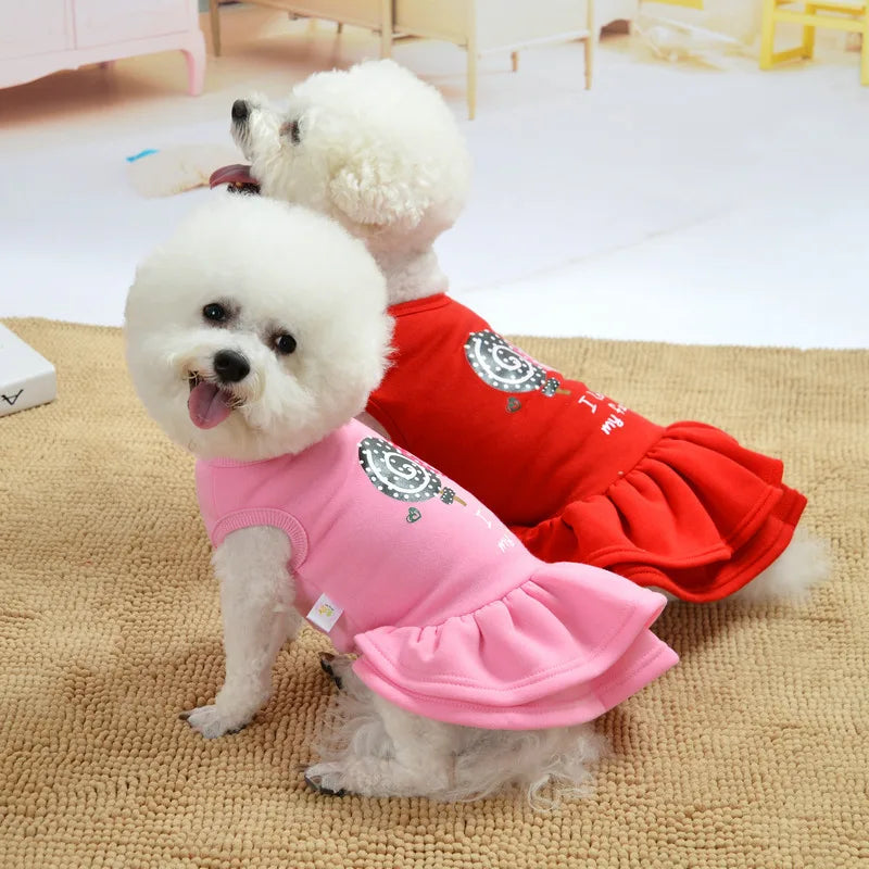 Christmas Princess Teddy Dog Dress: Cozy, Cute & Versatile Pet Apparel  petlums.com   