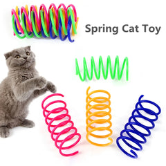 Kitten Cat Spring Toys: Durable Colorful Coil Spiral Pet Playtime
