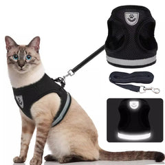 Breathable Cat Harness & Leash Set: Escape Proof Vest for Pets