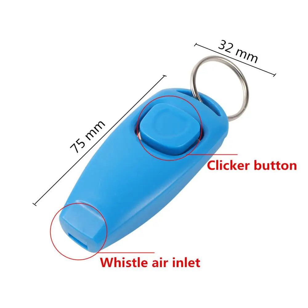 Dog Whistle Clicker Puppy Training Tool - Colorful Durable Pet Trainer  petlums.com   