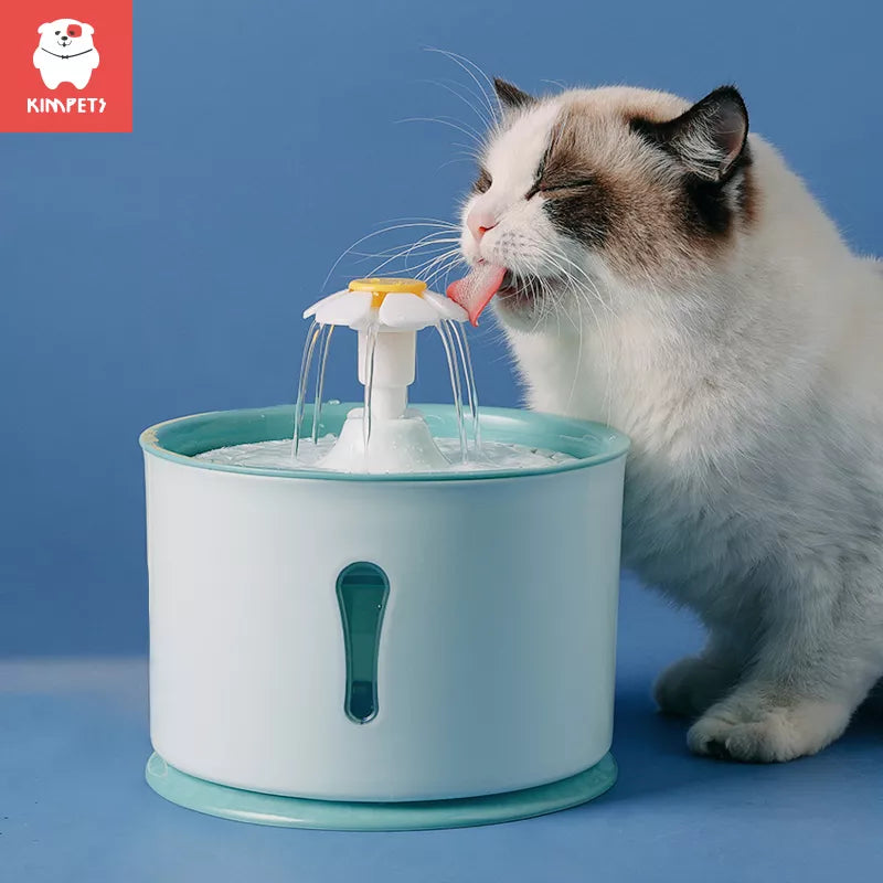 Kimpets Cat Water Fountain with LED Feeder & Carbon Filters  petlums.com   