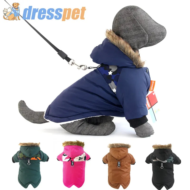 Winter Pet Dog Coat French Bulldog Chihuahua Waterproof Costume Warm Outfit  petlums.com   