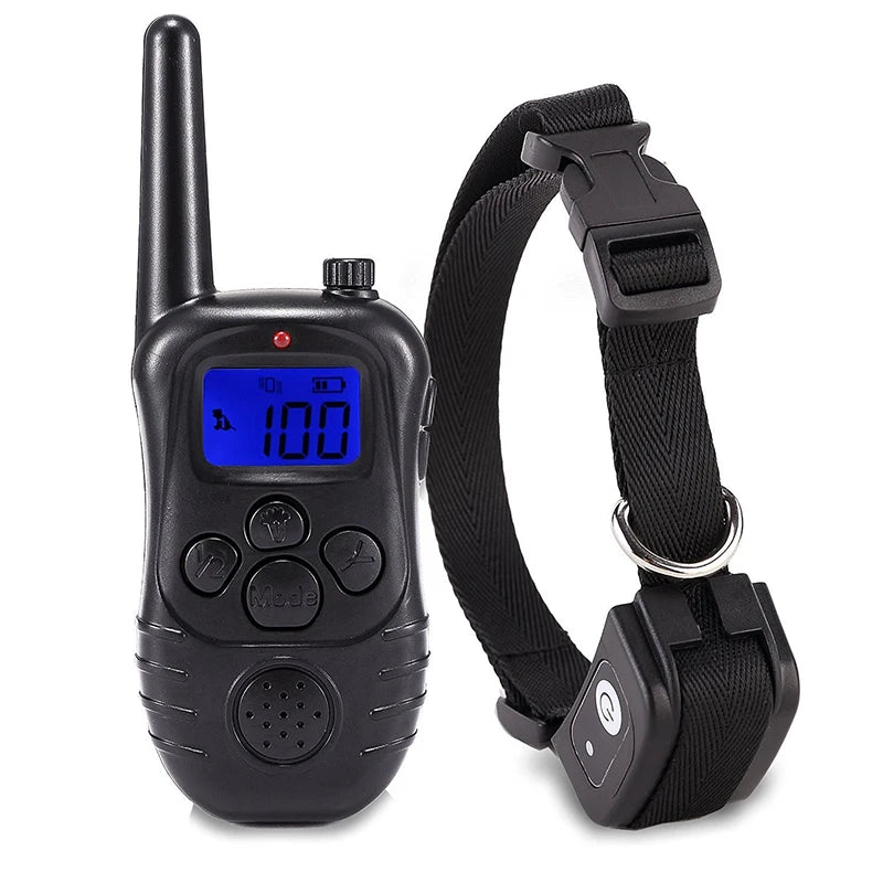 Electronic Dog Training Collar: Advanced Remote LCD Screen Rechargeable Pet Collar  petlums.com   
