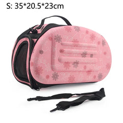 Pet Travel Bag: Stylish Foldable Carrier with Mesh Shoulder Strap