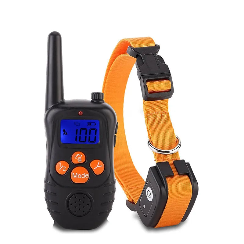 Electronic Dog Training Collar: Advanced Remote LCD Screen Rechargeable Pet Collar  petlums.com   