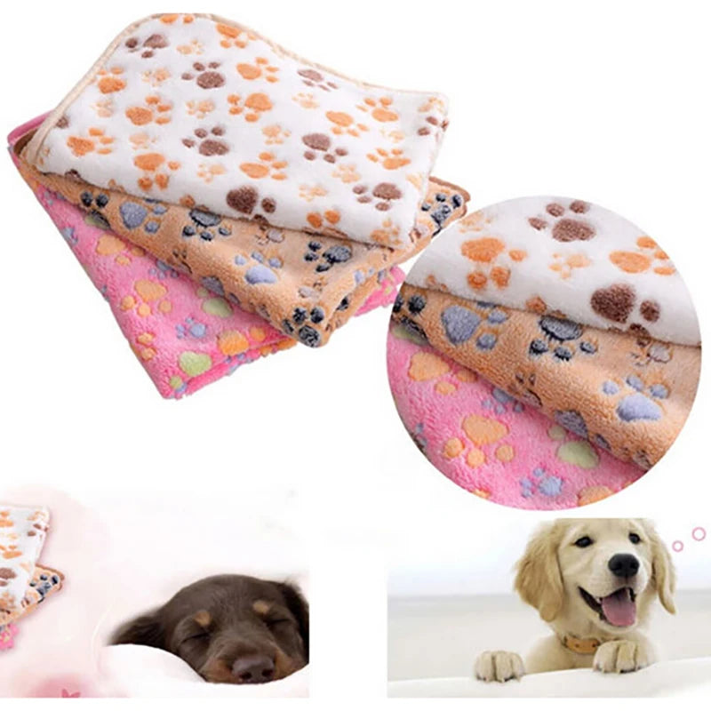Warm Pet Bed Mat Cat Dog Fleece Blanket Small Medium Large Puppy Supplies  petlums.com   