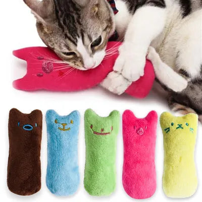 Teeth Grinding Catnip Toys Funny Interactive Plush Cat Toy Pet Kitten Chewing Vocal Toy Claws Thumb Bite Cat mint For Cats  My Store   