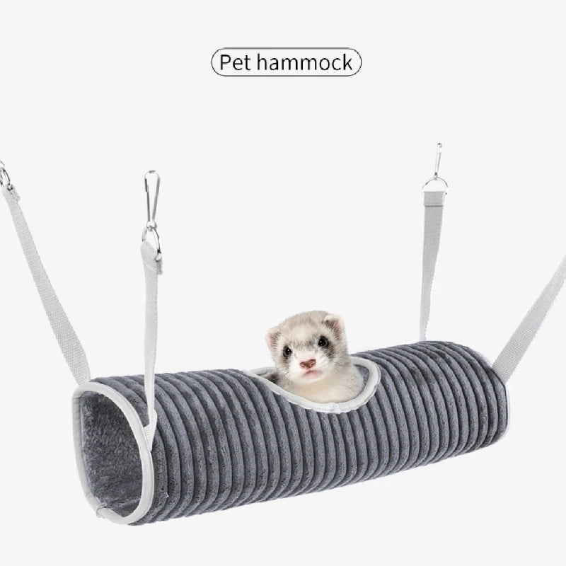 Cozy Hanging Hammock for Small Pets: Soft & Breathable Retreat  petlums.com   