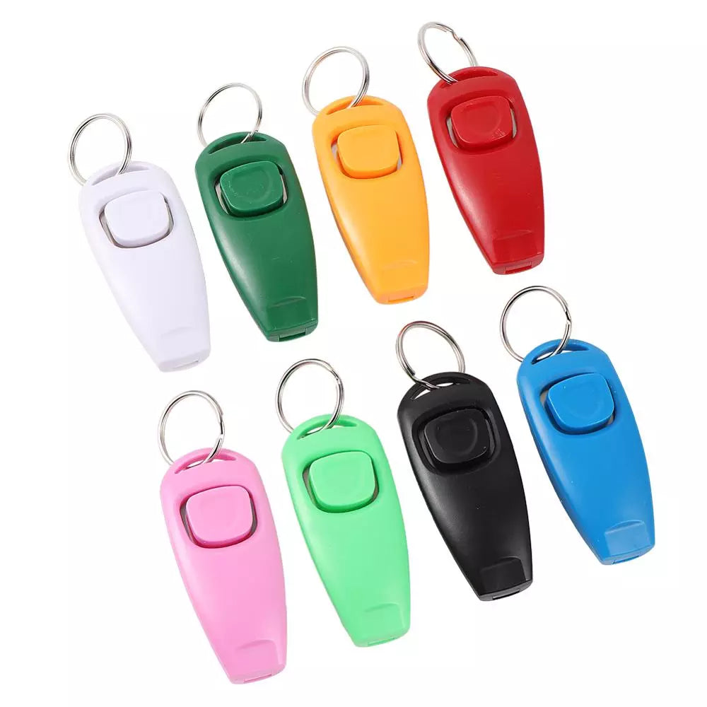 Dog Whistle Clicker Puppy Training Tool - Colorful Durable Pet Trainer  petlums.com   