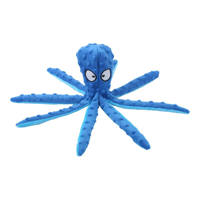 Plush Octopus Puzzle Toy: Interactive Bite-Resistant Teeth Cleaning Chew for Pets  petlums.com   