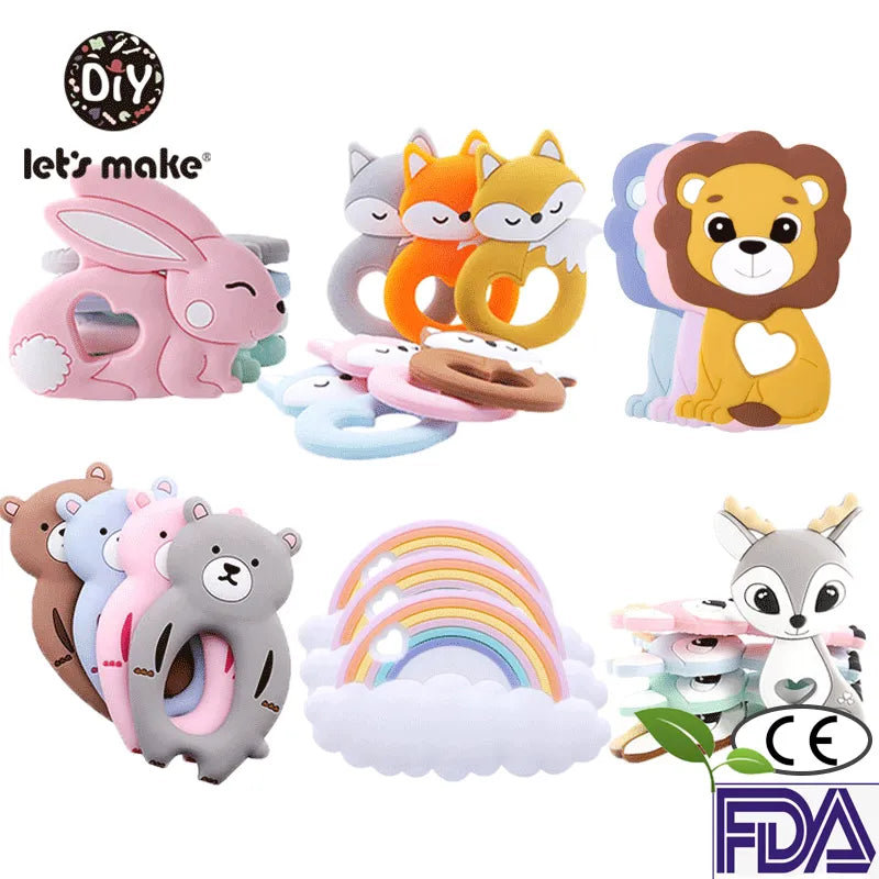 Silicone Rodent Cartoon Animals Teething Toys for Baby Teethers  petlums.com   
