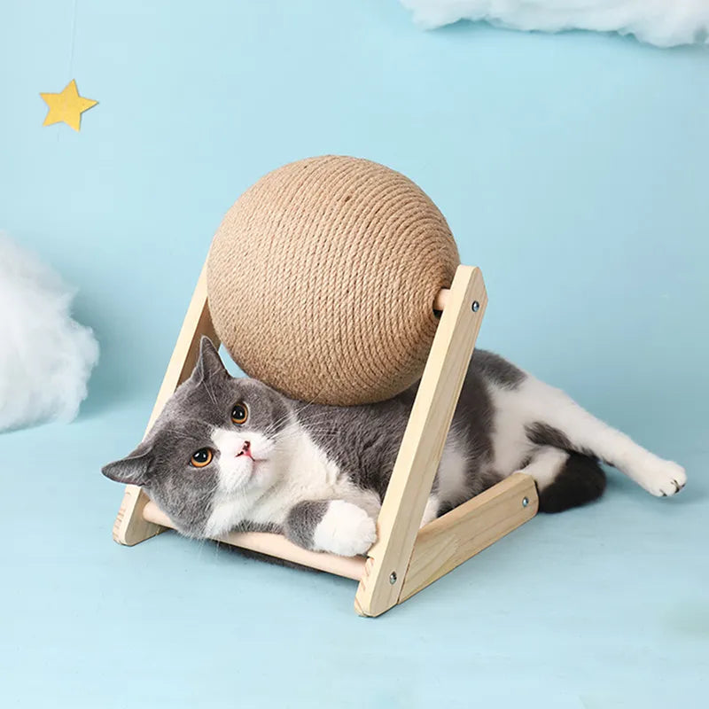 Cat Scratching Rope Ball Toy for Kittens and Cats: Furniture Protection & Attract Attention  petlums.com   