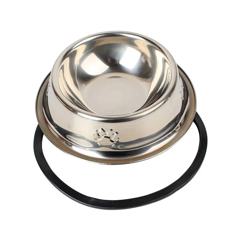 Stainless Steel Dog Bowl: Hygienic Feeder for Dogs and Cats  petlums.com   