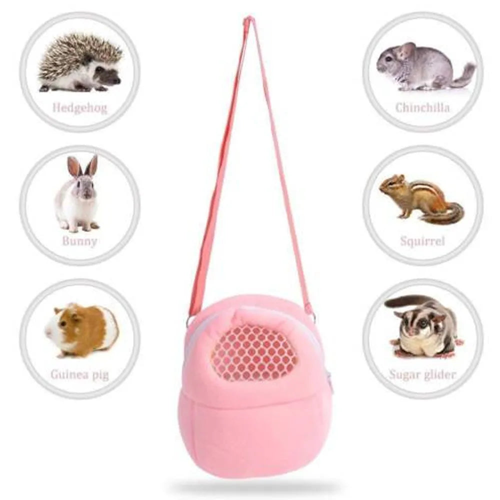 Small Animal Travel Carrier: Cotton Blend Breathable Mesh Bag  petlums.com   