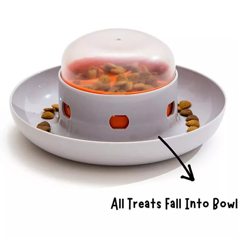 Pet UFO Interactive Puzzle Slow Feeding Food Toy for Dog Cat  petlums.com   