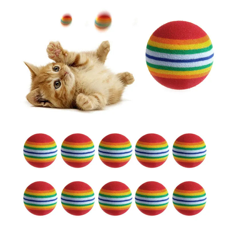 Colorful Interactive Cat Toy Ball Set for Playful Pets: Durable, Fun, and Vibrant!  petlums.com   