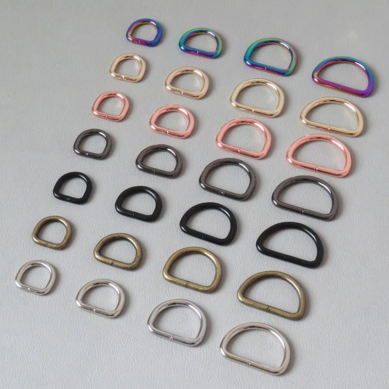 Metal D Rings for Bag Purse Belt Straps - Pet Accessory & Hardware  petlums.com 1 pc Silver Inner Width 15mm 