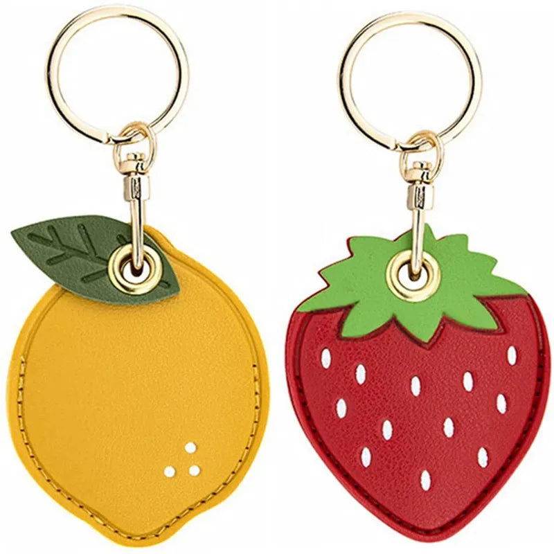 Strawberry Lemon Airtag Case: Cute GPS Anti-lost Keychain Protects Pet Collar  petlums.com   