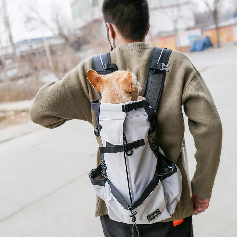 Outdoor Dog Backpack: Breathable French Bulldog Carrier for Medium Dogs  petlums.com   