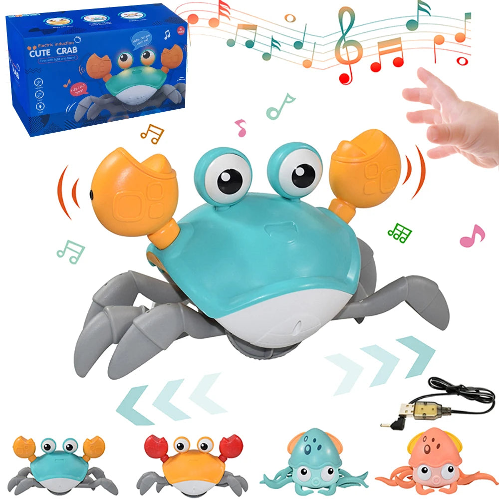 Crawling Crab Octopus Toy: Interactive Musical Educational Toddler Gift  petlums.com   