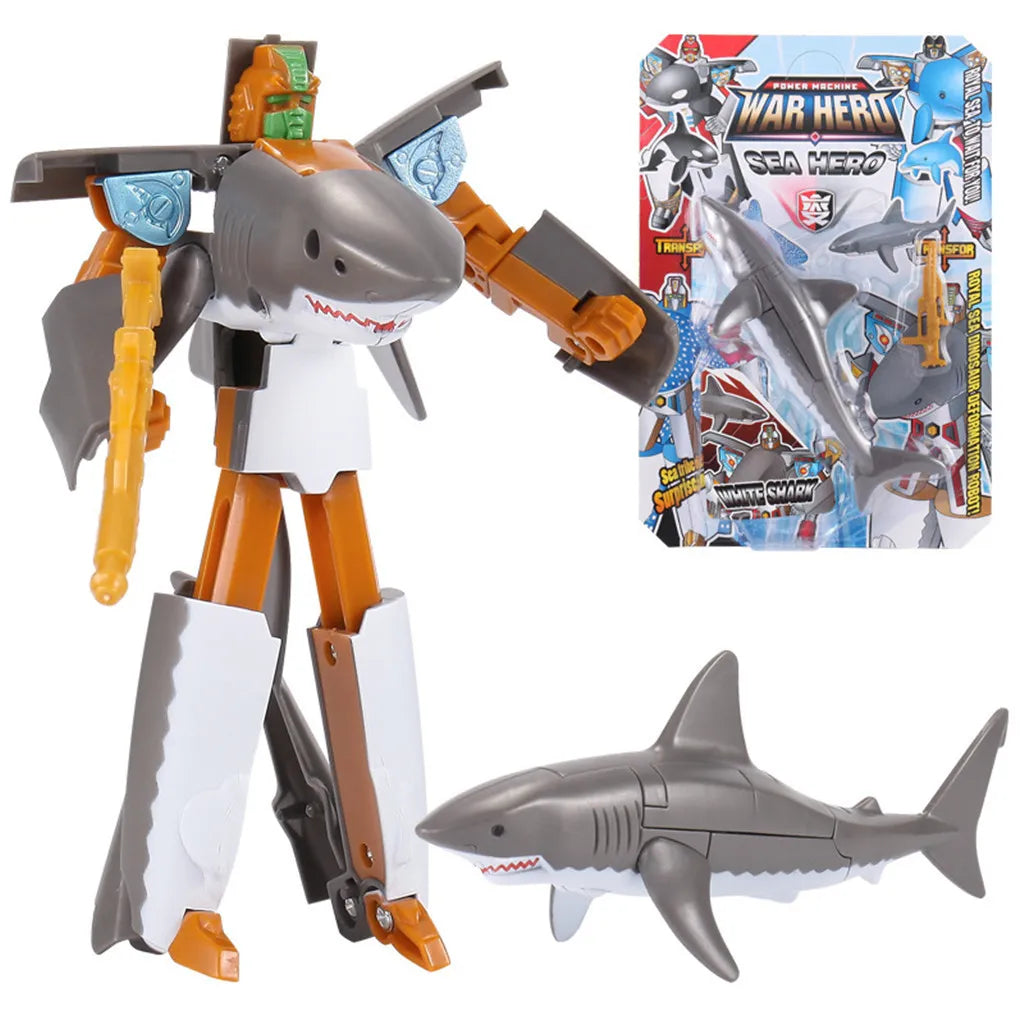 Smart Shark Transformer Robot Toy for Kids: Interactive Anime Figurine & Gift  petlums.com   