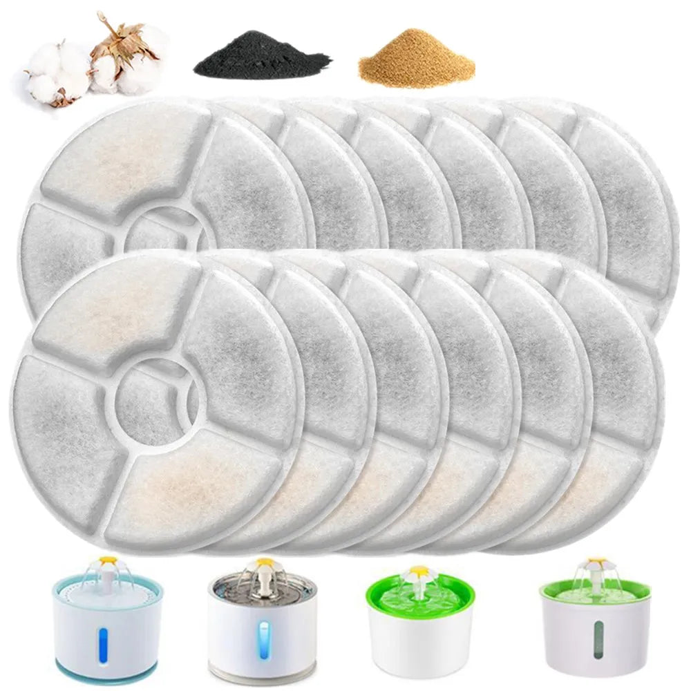 Pet Fountain Replacement Filters: Triple Filtration System for Fresh Water  petlums.com   