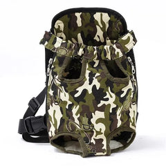 Dog Carrier Backpack: Outdoor Travel Mesh Camo Bag for Small Pets