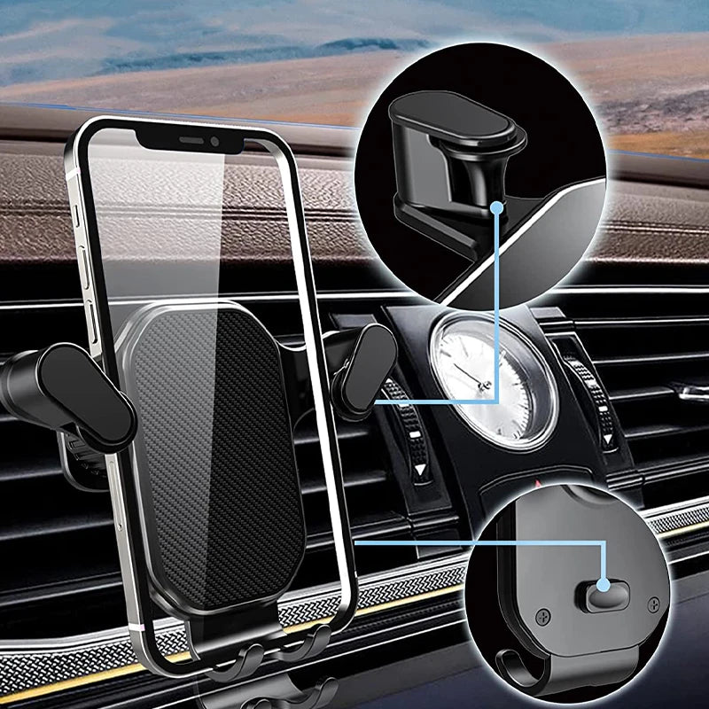 SEAMETAL Car Phone Holder: 360-Degree Rotation Smart Phone Mount with One-Hand Placement  petlums.com   