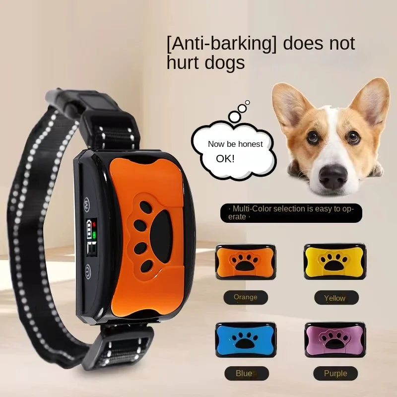 Pet Dog Anti Barking Device USB Electric Ultrasonic Dogs Training Collar Dog Stop Barking Vibration Anti Bark Collar  petlums.com   