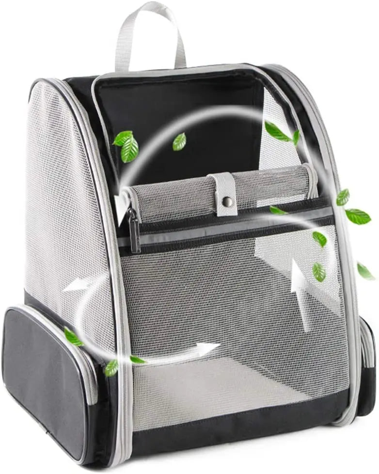 Portable Bubble Pet Carrier with Clear Window and Seatbelt Attachments  petlums.com   
