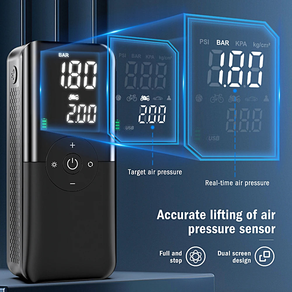 12v Portable Air Compressor Pump for Car & Motorcycle Inflation  petlums.com   