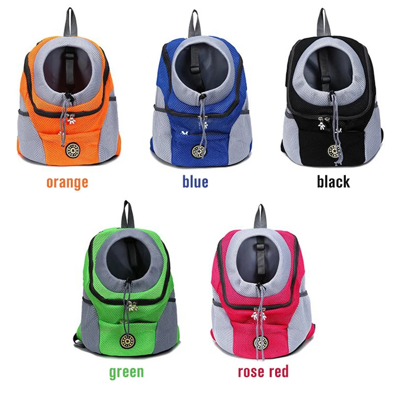 Dog Pet Backpack Carrier: Hands-Free Breathable Hiking Outdoor Adventure  petlums.com   