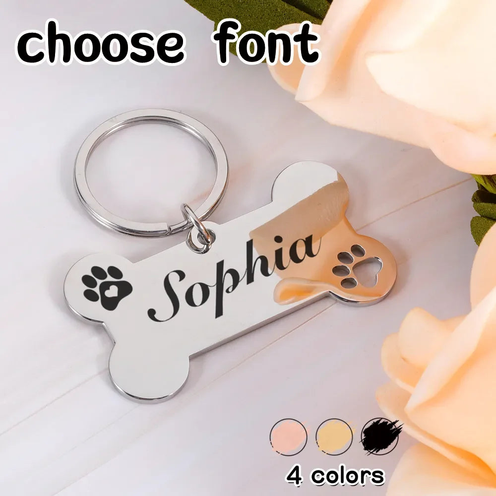 Personalized Steel Pet Name Tags for Dogs and Cats with Free Engraving  PetLums   